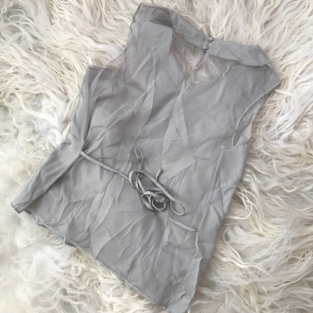 3.1 PHILLIP LIM Silk V-Neck Top - Picture 6 of 6